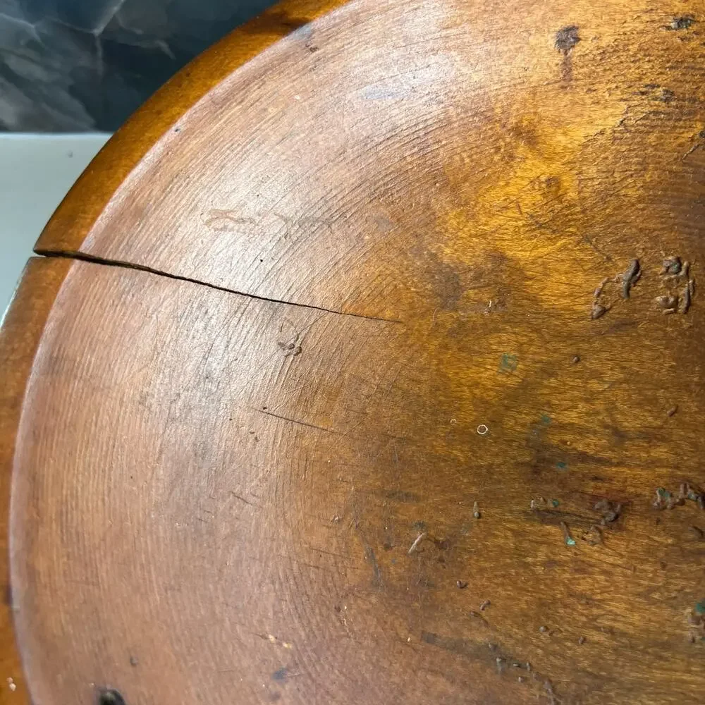 Vintage Wooden Dough Bowl 10.5